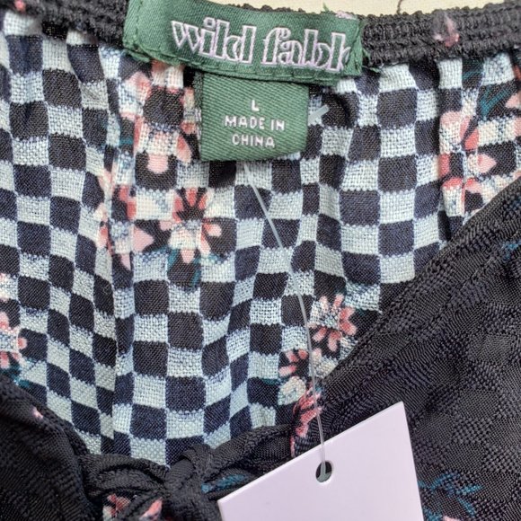 Wild fable long sleeve floral peasant dress Large - Picture 7 of 10